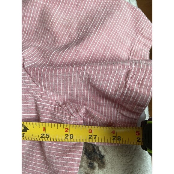 US Polo Assn Button Down Shirt Men Size 2XL Pink Strip Embroidered Short Sleeve - Picture 6 of 7